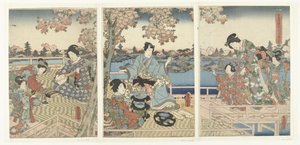Ein Frühlingsbankett für den östlichen Genji von Utagawa Kunisada (I)