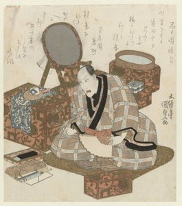 Ichikawa Danjūrō VII in seiner Garderobe von Utagawa Kunisada (I)