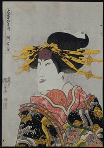 Ein Okubi-E des Schauspielers Nakamura Matsue III