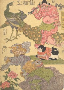 Korbwaren: Vom Handwerker Ichida Shoshichiro von Naniwa Kagozaiku Naniwa saikunin Ic..., 1819 von Utagawa Kunisada