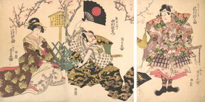 Kabuki-Szene im Lager von Kumagai, aus dem Stück Die Chronik der Schlacht von Ichinotani I..., 1811