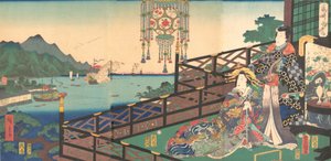 Mitsuuji im Maruyama Vergnügungsviertel von Nagasaki Nagasaki dejima, 3. Monat, 1861