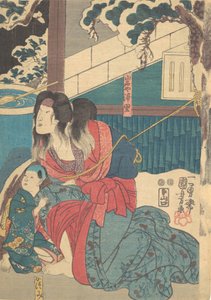 Druck, 19. Jahrhundert von Utagawa Kunisada