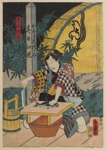 Szene aus einem Kabuki-Stück von Utagawa Kunisada