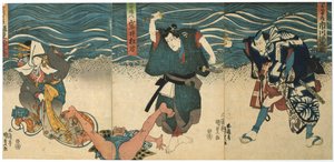Theaterszene von Utagawa Kunisada