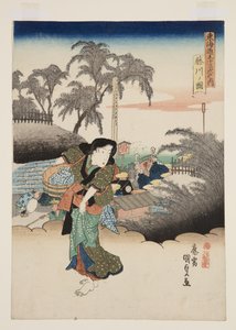 Ansicht von Fujikawa von Utagawa Kunisada