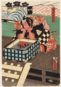 Holzschnitt - Iwa Nagazaemon von Utagawa Kunisada