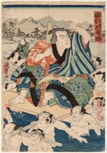 Porträt des Sumo-Ringers Onogawa Saisuke von Utagawa Kunisada II