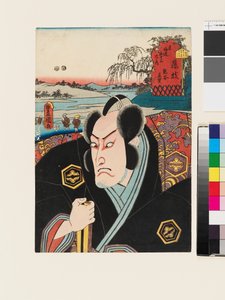 Die Figur Kumagai Jirō Naozane bei Fujieda von Utagawa Kunisada II
