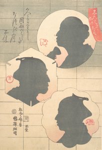 Silhouettenbild eines Kabuki-Schauspielers, 19. Jahrhundert