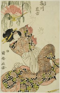 Der Schauspieler Fujikawa Tomokichi II als Okaru, Frau von Kanpei