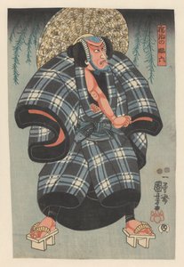 Daroku no Daraku bei Weidenzweigen von Utagawa Kuniyoshi