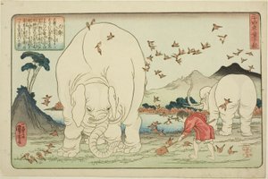 Dashun (Taishun), aus der Serie "Vierundzwanzig Beispiele kindlicher Pietät als Spiegel für Kinder (Nijushiko doji kagami)" von Utagawa Kuniyoshi