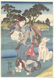 Der Toi Tama Fluss in der Provinz Settsu von Utagawa Kuniyoshi