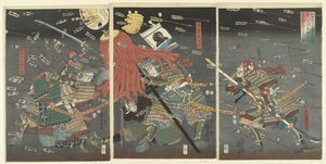 Der letzte Angriff der Kusunoki bei Shijonawate von Utagawa Kuniyoshi