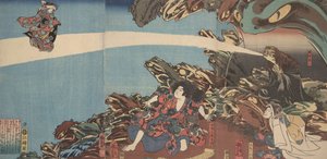 Gama Sennins Animus aus der Serie Ibaraki no keshin von Utagawa Kuniyoshi
