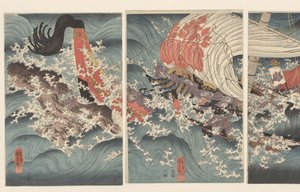 Die Geschichte des Schiffskapitäns Yojibei von Utagawa Kuniyoshi