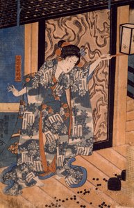 Nareginu, Tochter von Mikawa no Zenji, von Utagawa Kuniyoshi von Utagawa Kuniyoshi