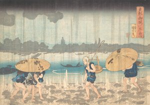 Onmayagashi in Edo, 1830-44 von Utagawa Kuniyoshi