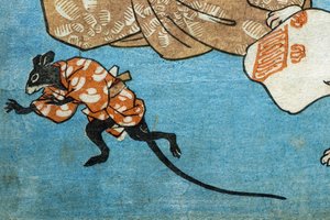 Sprichwörter illustriert von Katzen (Tatoe zukushi no uchi), ca. 1852 von Utagawa Kuniyoshi