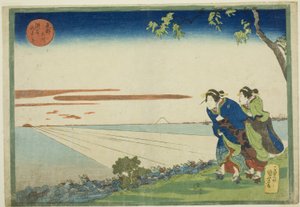 Sonnenaufgang am Neujahrstag in Susaki, aus der Serie "Berühmte Orte in der östlichen Hauptstadt" von Utagawa Kuniyoshi