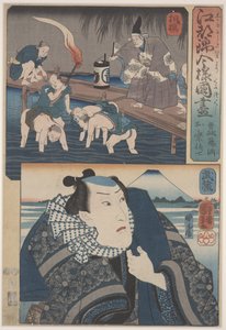 Zwei Ansichten von Edo von Utagawa Kuniyoshi