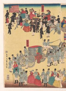 Prozession von Menschen aus den Fünf Ländern von Utagawa Sadahide
