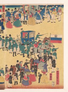 Prozession von Menschen aus den Fünf Ländern von Utagawa Sadahide
