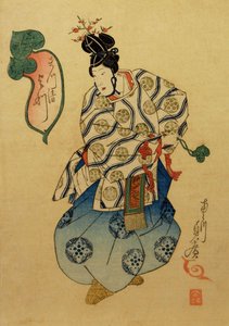 Yotsu von Matsukiyo als Höfling, 1841 von Utagawa Sadahiro