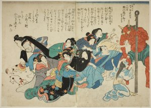 Der Tod von Ichikawa Danjuro VIII von Utagawa School