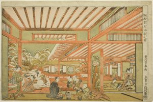 Schneebetrachtungsunterhaltung, ca. 1771 von Utagawa Toyoharu
