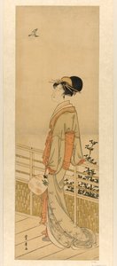 Dem Ruf des Kuckucks lauschen von Utagawa Toyohiro
