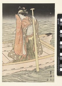 Junge Frau im Boot von Utagawa Toyokuni (I)