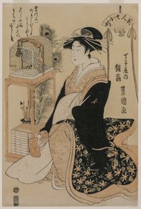 Hinazura von Chojiya aus der Serie Schönheiten als die sieben Komachi, ca. 1793-97 von Utagawa Toyokuni