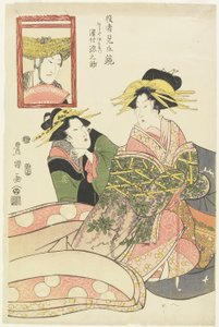 "Spiegel der Schauspieler-Parodien, Sawamura Gennosuke als Fujiya Izaemon", Januar 1807