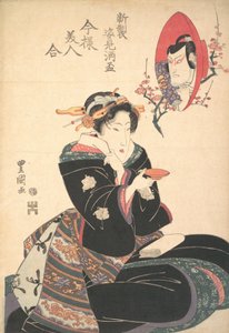 Das Bild eines Schauspielers in einer Sake-Tasse, ca. 1825 von Utagawa Toyokuni II