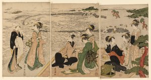 Ein Ausflug ans Meer von Utagawa Toyokuni I