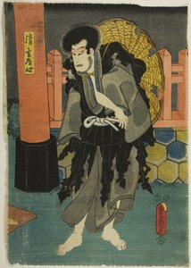 Schauspieler, der Seigen Doshin im Stück Hana butai banjaku soga spielt