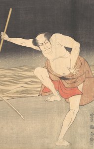 Ein Schauspieler neben Wasser von Utagawa Toyokuni I