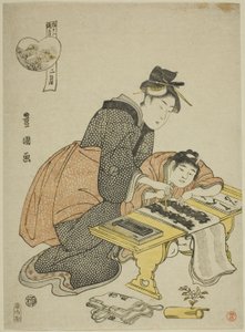 Der zweite Monat, aus der Serie "Modische zwölf Monate" von Utagawa Toyokuni I