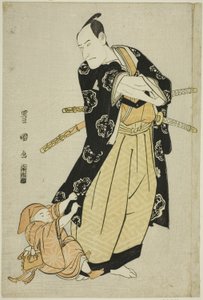 Der Schauspieler Ichikawa Danjuro VI und ein Junge von Utagawa Toyokuni I