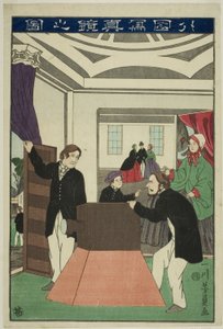 Eine ausländische Kamera (Gaikoku shashinkyo no zu) von Utagawa Yoshikazu