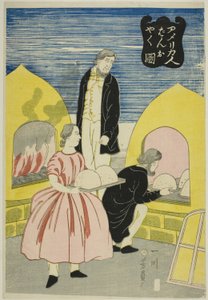 Amerikaner backen Brot (Amerikajin pan wo yaku zu) von Utagawa Yoshikazu