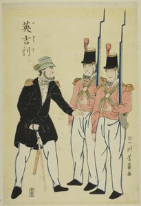 Englischer Offizier und Soldaten von Utagawa Yoshikazu