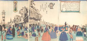 Stadt Washington in Amerika von Utagawa Yoshitora