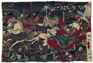 Die große Schlacht bei Kawanakajima von Yoshitora, Utagawa, ca. 1870, Van Gogh Museum, Amsterdam von Utagawa Yoshitora