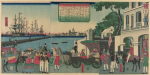 Der Hafen von London, England, aus der Serie "Sammlung von malerischen Orten in fremden Ländern"