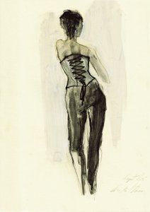Elegante Korsettskizze