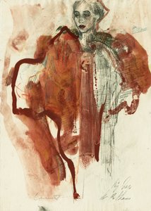 Elegantes rotes Porträt