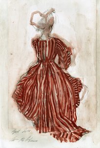 Elegantes gestreiftes Kleid